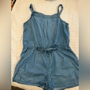 GUC Blue Chambray Old Navy romper sz M